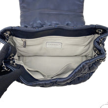 将图像加载到图库查看器中，CHANEL Bubble Quilt ChainShoulder Bag Navy Lambskin

