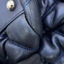 将图像加载到图库查看器中，CHANEL Bubble Quilt ChainShoulder Bag Navy Lambskin
