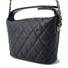 将图像加载到图库查看器中，CHANEL Matelasse Chain Hobo Bag BlackAP4386 Caviar Leather
