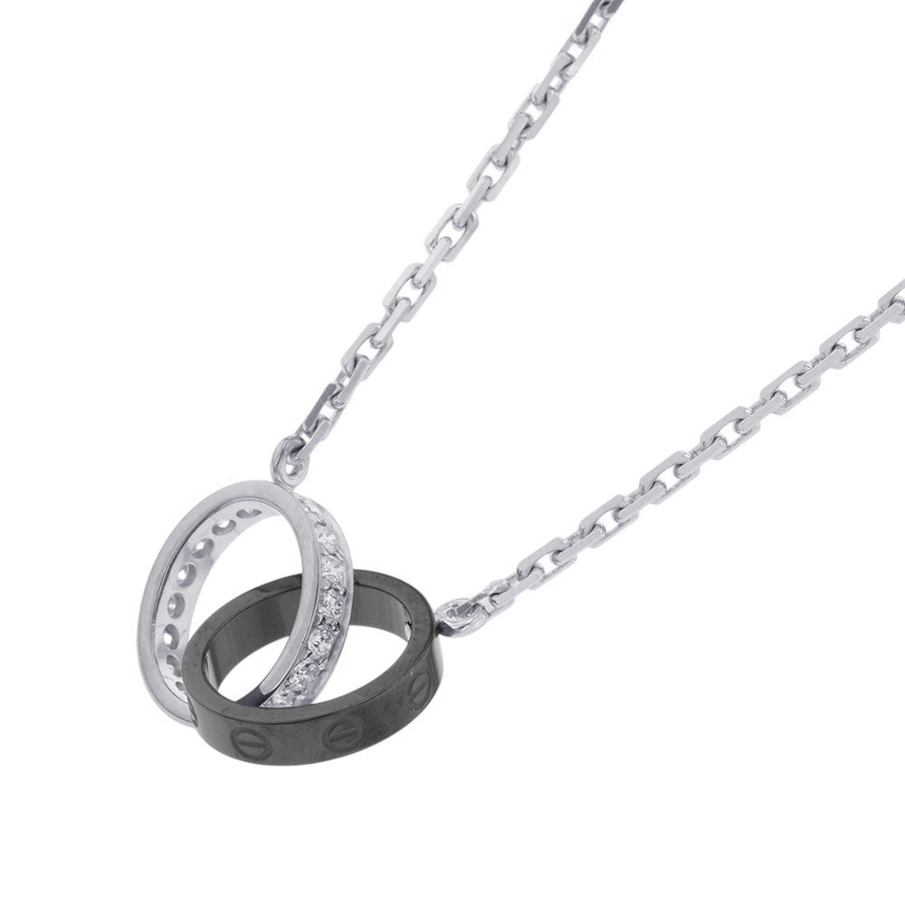 CARTIER Baby Love Diamond NecklaceB7058100 Ceramic K18WG