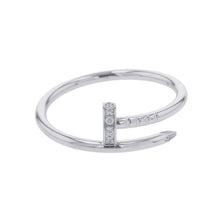 将图像加载到图库查看器中，CARTIER Juste un Clou Ring Size SM/58/#18B4245000 18K White Gold
