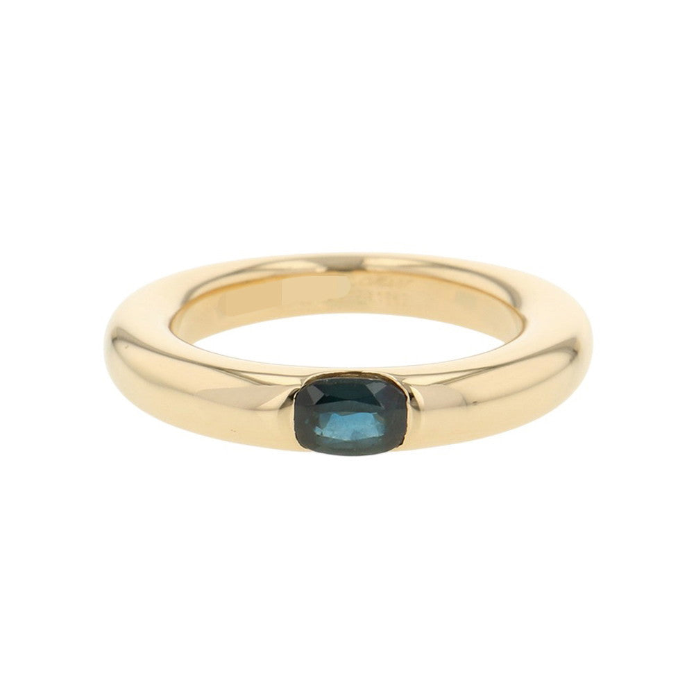 CARTIER Ellipse Ring Size 51/#11 18K Yellow Gold
