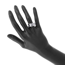 将图像加载到图库查看器中，BVLGARI B.Zero1 Ring 2 bands Size 60/#20346583 18K White Gold

