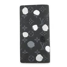 将图像加载到图库查看器中，LOUIS VUITTON LV × YK Portefeuille Brazza NoirM81932 MonogramEclipse Painted Dot

