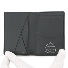 将图像加载到图库查看器中，LOUIS VUITTON LV x YK Organizer De Poche NoirM81928 Monogram Eclipse/Painted Dot
