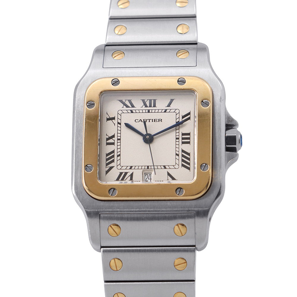 CARTIER Santos Galve LM H41mm×W29mm Stainless Steel YG Silver DialW20011C4