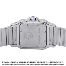 将图像加载到图库查看器中，CARTIER Santos Galve LM H41mm×W29mm Stainless Steel YG Silver DialW20011C4
