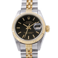 Load image into Gallery viewer, ROLEX Datejust W26mm Stainless Steel K18YG Black Dial69173
