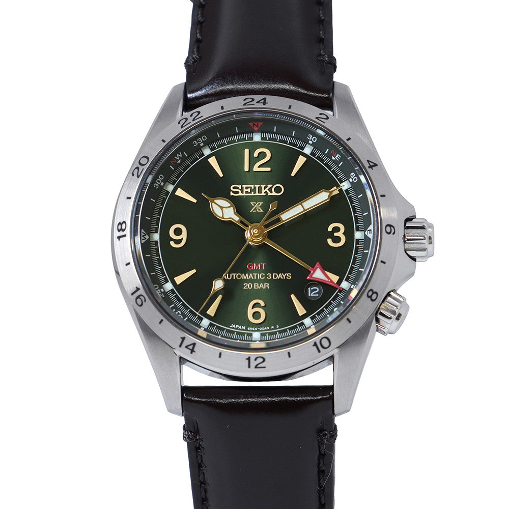 SEIKO Prospex Alpinist W39.5mm Stainless Steel Leather Green DialSBEJ005