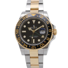 Load image into Gallery viewer, ROLEX GMT MasterII W40mm Stainless Steel K18YG Black Dial116713LN
