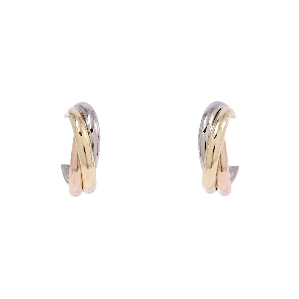 CARTIER Trinity Earrings Size MiniB8301540 K18YG K18WG K18PG