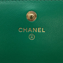 Load image into Gallery viewer, CHANEL CHANEL19 long flap wallet GreenAP0953 Lambskin
