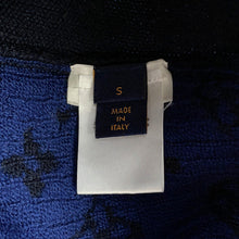 将图像加载到图库查看器中，LOUIS VUITTON Half and Half Monogram Sweater Size S Navy Cashmere99% Wool 1%
