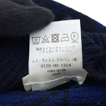 将图像加载到图库查看器中，LOUIS VUITTON Half and Half Monogram Sweater Size S Navy Cashmere99% Wool 1%
