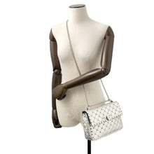 Load image into Gallery viewer, Valentino Garavani Rock Studded Spike 2-Way Shoulder Bag SilverRW2B0122NPL Leather
