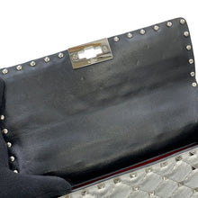 Load image into Gallery viewer, Valentino Garavani Rock Studded Spike 2-Way Shoulder Bag SilverRW2B0122NPL Leather
