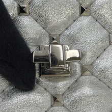 Load image into Gallery viewer, Valentino Garavani Rock Studded Spike 2-Way Shoulder Bag SilverRW2B0122NPL Leather

