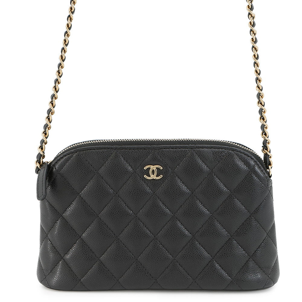 CHANEL Matelasse ChainShoulder Bag BlackAP4016 Caviar Leather