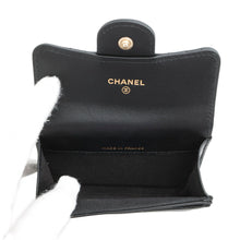 将图像加载到图库查看器中，CHANEL Timeless Classic Card Case Pins BlackAP0214 Lambskin
