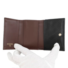 将图像加载到图库查看器中，CHANEL Classic Small Flap Wallet Tri-fold Wallet BlackAP0230 Caviar Leather
