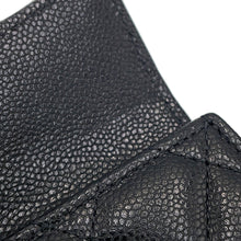 将图像加载到图库查看器中，CHANEL Classic Small Flap Wallet Tri-fold Wallet BlackAP0230 Caviar Leather
