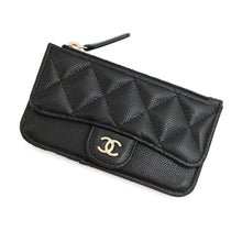 将图像加载到图库查看器中，CHANEL Matelasse Classic Zip Fragment BlackAP2570 caviar
