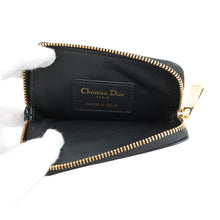 将图像加载到图库查看器中，Dior Caro Lavender Cannage Wallet BlackS5177UWHC_M900 Calf Leather
