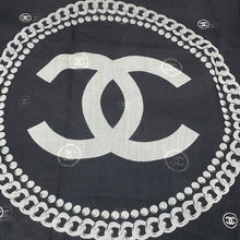 将图像加载到图库查看器中，CHANEL CC Logo Stole Black/WhiteAAA969 Cashmere80% Silk20%
