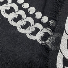 将图像加载到图库查看器中，CHANEL CC Logo Stole Black/WhiteAAA969 Cashmere80% Silk20%
