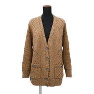 CHANEL cardigan Size 38 BrownP72908 Wool74% Cashmere20% Silk5% Nylon1% Rhinestone
