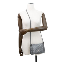 将图像加载到图库查看器中，GOYARD plume pouch wallet GrayPLUMETPMLTY51CL51P PVC Coated Canvas Leather
