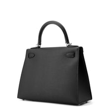 将图像加载到图库查看器中，HERMES Kelly Sellier Black Epsom Size 28
