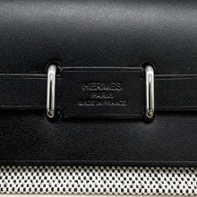 Load image into Gallery viewer, HERMES Herbag zip Black/Ecru Toile H Vache Hunter Leather Size Mini
