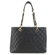将图像加载到图库查看器中，CHANEL GST tote BlackA50995 Caviar Leather
