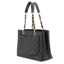 将图像加载到图库查看器中，CHANEL GST tote BlackA50995 Caviar Leather
