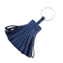 将图像加载到图库查看器中，HERMES Carmen Blue Tie Lambskin
