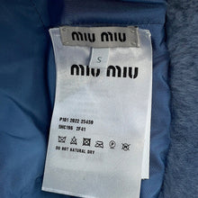 Load image into Gallery viewer, MIUMIU Brushed bucket hat Size S Light Blue5HC196 Polyester57% Acetate43%
