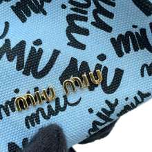Load image into Gallery viewer, MIUMIU Drawstring Bag Blue/Black5RM008 Canvas

