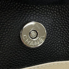 将图像加载到图库查看器中，CHANEL Deauville 2WAYTote Bag Black Leather Size Large
