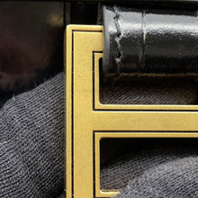 将图像加载到图库查看器中，BALENCIAGA Hourglass 2wayBag Black593546 Croco embossed leather Size Small
