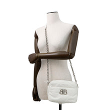 Load image into Gallery viewer, BALENCIAGA Monaco Camera Bag White806459 Leather Size XS
