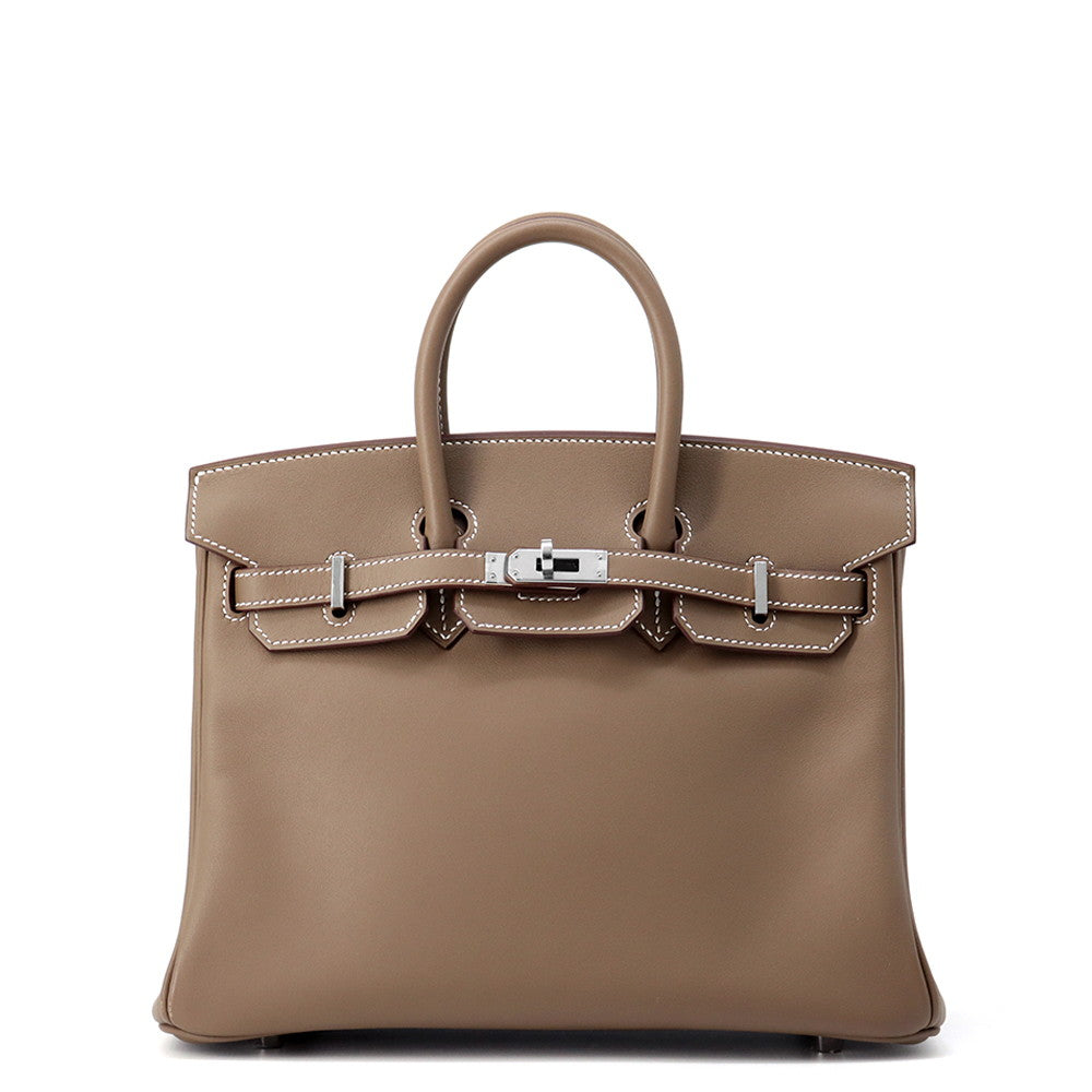HERMES Birkin Etoupe Swift Leather Size 25