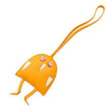 Load image into Gallery viewer, HERMES Petit H Owl Bag Charm Orange/Multicolor Swift Leather Epsom
