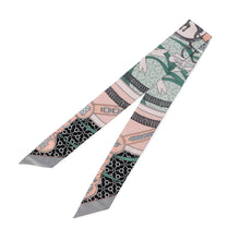 将图像加载到图库查看器中，HERMES Twilly Morning Walk La Promenade du Matin Black/Rose Poudre/Grease Silk100%
