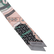 将图像加载到图库查看器中，HERMES Twilly Morning Walk La Promenade du Matin Black/Rose Poudre/Grease Silk100%
