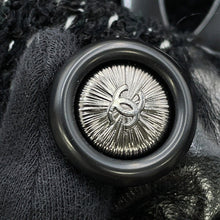 Load image into Gallery viewer, CHANEL Tweed Coat Size 38 BlackP57222 Acryl35% Polyester23% Nylon20% Cotton11% Wool 8% Rayon3% Leather
