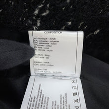 Load image into Gallery viewer, CHANEL Tweed Coat Size 38 BlackP57222 Acryl35% Polyester23% Nylon20% Cotton11% Wool 8% Rayon3% Leather
