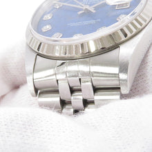 将图像加载到图库查看器中，ROLEX Datejust W36mm Stainless Steel K18WG Sodalite Dial16234G
