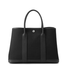 Load image into Gallery viewer, HERMES Garden Party Black Toile H Negonda Leather Size TPM
