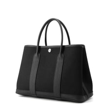 Load image into Gallery viewer, HERMES Garden Party Black Toile H Negonda Leather Size TPM
